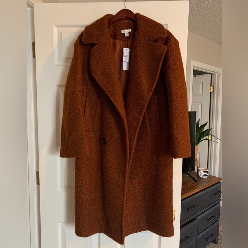 NEW TopShop boucle long coat